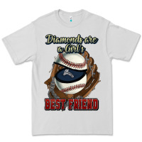 Dove Grey Diamonds are a girl's best friend Baseball Premium Tee - HowdyJamesFarm