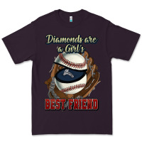 Plum Diamonds are a girl's best friend Baseball Premium Tee - HowdyJamesFarm