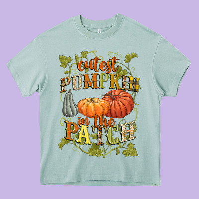 Cutest Pumpkin In The Patch Heavy Core Tee Designed By Nancycooperartshop