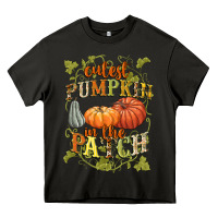 Asphalt Cutest pumpkin in the patch Heavy Core Tee - NancyCooperArtShop