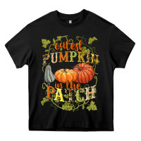 Black Cutest pumpkin in the patch Heavy Core Tee - NancyCooperArtShop