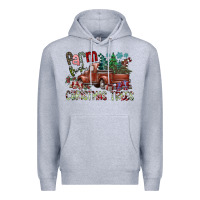 Heather Grey fram fresh christmas trees Premium Hoodie - SublimationCraftShop