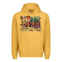 Mustard fram fresh christmas trees Premium Hoodie - SublimationCraftShop