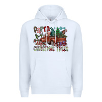 White fram fresh christmas trees Premium Hoodie - SublimationCraftShop