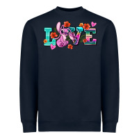 Navy love stitch Heavyweight Sweatshirt - AdoDesignShop