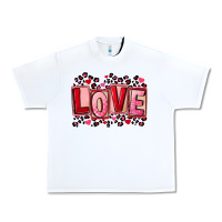 White Valentine's Day love Urban Heavy Tee - FaDigitalArtStudio
