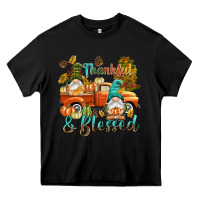 Black Fall Thankful and blessed Heavy Core Tee - NancyCooperArtShop