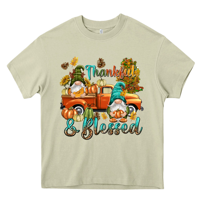 Fall Thankful And Blessed Heavy Core Tee by NancyCooperArtShop | Teevron
