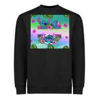 Black custom name stitch Heavyweight Sweatshirt - AdoDesignShop