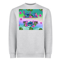 Heather Grey custom name stitch Heavyweight Sweatshirt - AdoDesignShop