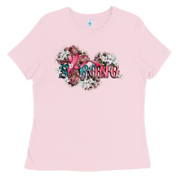 Bubblegum Pink strong cancer awareness 12 inches 300 dpi Ladies Tee - CowGirlArtShop