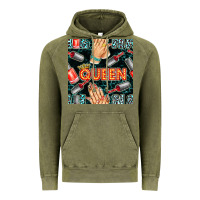 Vintage Olive nail queen hand and polish with lights and leopard seamless pattern bb Vintage Hoodie - BundleAndBundleShop