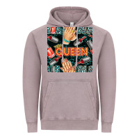 Vintage Zinc nail queen hand and polish with lights and leopard seamless pattern bb Vintage Hoodie - BundleAndBundleShop