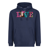 Navy love with guernsey cow Heavyweight Hoodie - AdoDesignShop
