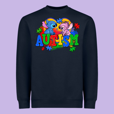 Autism Stitch With Lilo Heavyweight Sweatshirt Designed By Adodesignshop