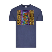 Vintage Denim leopard nana tumbler Vintage Tee - FaDigitalArtStudio
