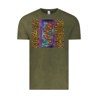 Vintage Olive leopard nana tumbler Vintage Tee - FaDigitalArtStudio