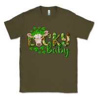 Army Green Lucky baby charolais calf Classic Tee - RanaPortraitStore