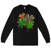 Black leopard shamrock Long Sleeve Tee - FaDigitalArtStudio