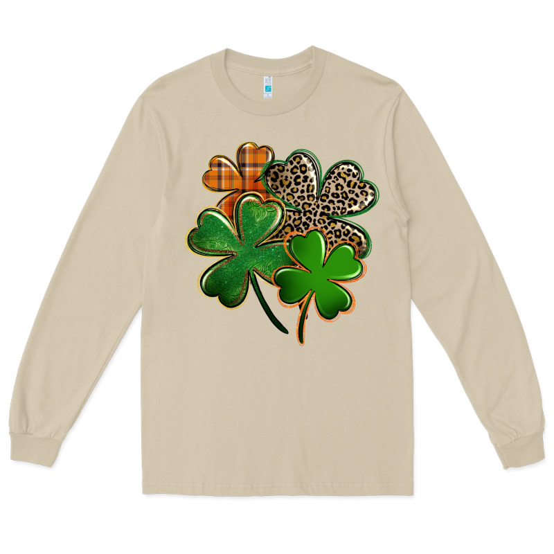Leopard Shamrock Long Sleeve Tee by FaDigitalArtStudio | Teevron