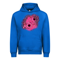 Cobalt ribbon patch Urban Hoodie - JahusDesignShop