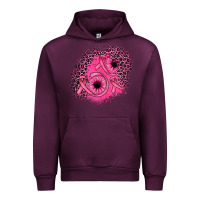 Mauve Wine ribbon patch Urban Hoodie - JahusDesignShop