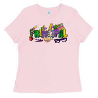 Bubblegum Pink principal mardi gras cowgirl Ladies Tee - CowGirlArtShop