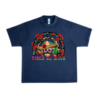 Navy Cinco de mayo rainbow Urban Heavy Tee - FaDigitalArtStudio