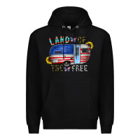 Black land of the free Premium Hoodie - CowhideDigitalArt