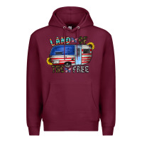 Burgundy land of the free Premium Hoodie - CowhideDigitalArt