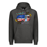 Charcoal Heather land of the free Premium Hoodie - CowhideDigitalArt