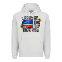 Dove Grey land of the free Premium Hoodie - CowhideDigitalArt