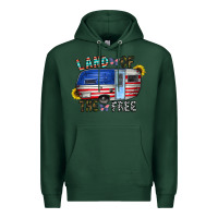 Sports Green land of the free Premium Hoodie - CowhideDigitalArt