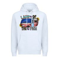 White land of the free Premium Hoodie - CowhideDigitalArt