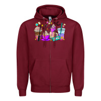Burgundy lash hustler coffee cups Zipper Hoodie - AdoDesignShop