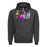 Charcoal Heather lash hustler coffee cups Zipper Hoodie - AdoDesignShop