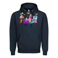Navy lash hustler coffee cups Zipper Hoodie - AdoDesignShop