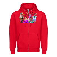 Red lash hustler coffee cups Zipper Hoodie - AdoDesignShop