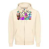Sandshell lash hustler coffee cups Zipper Hoodie - AdoDesignShop