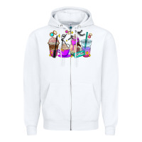 White lash hustler coffee cups Zipper Hoodie - AdoDesignShop