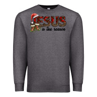 Charcoal Heather jesus in the reason Premium Sweatshirt - AdoDesignShop