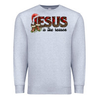 Heather Grey jesus in the reason Premium Sweatshirt - AdoDesignShop