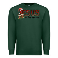 Sports Green jesus in the reason Premium Sweatshirt - AdoDesignShop
