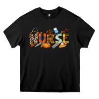 Black Fall Nurse Heavy Core Tee - NancyCooperArtShop