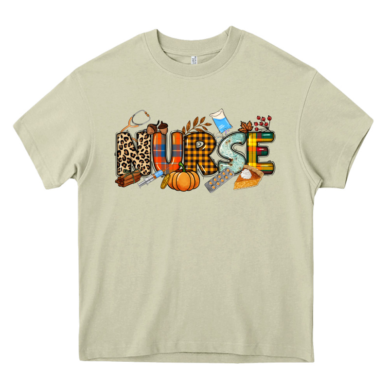 Fall Nurse Heavy Core Tee by NancyCooperArtShop | Teevron