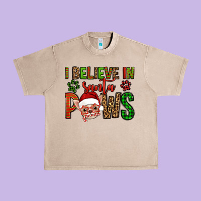 I Believe In Santa Paws Chihuahuha Urban Heavy Tee Designed By Jasminsmagicworld