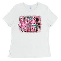 White i wear pink for my aunt Ladies Tee - CowGirlArtShop