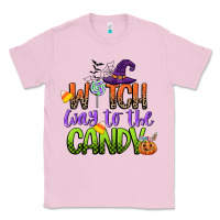 Bubblegum Pink witch way to the candy Classic Tee - CowGirlArtShop
