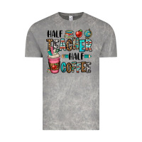 Cloud Rock half teacher half coffee Vintage Tee - OliviaCreatesArt