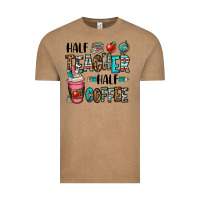 Vintage Coffee half teacher half coffee Vintage Tee - OliviaCreatesArt